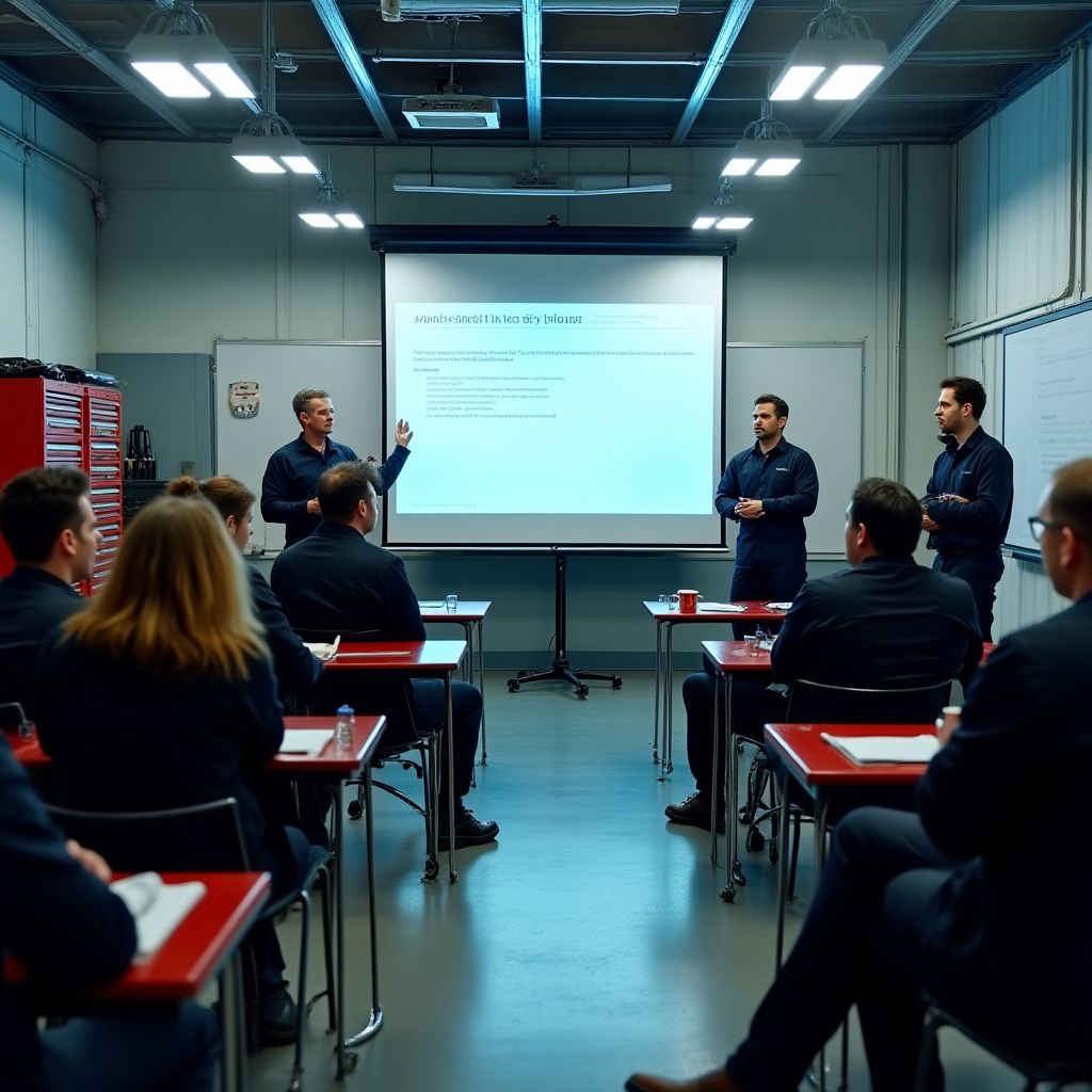 Sesión de formación para personal de talleres